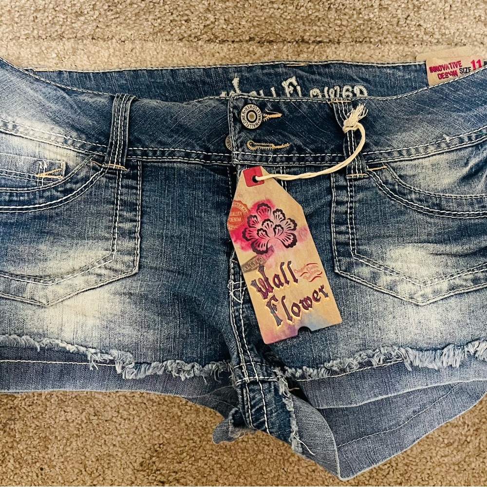 Wallflower Blue Denim Cutoff Shorts